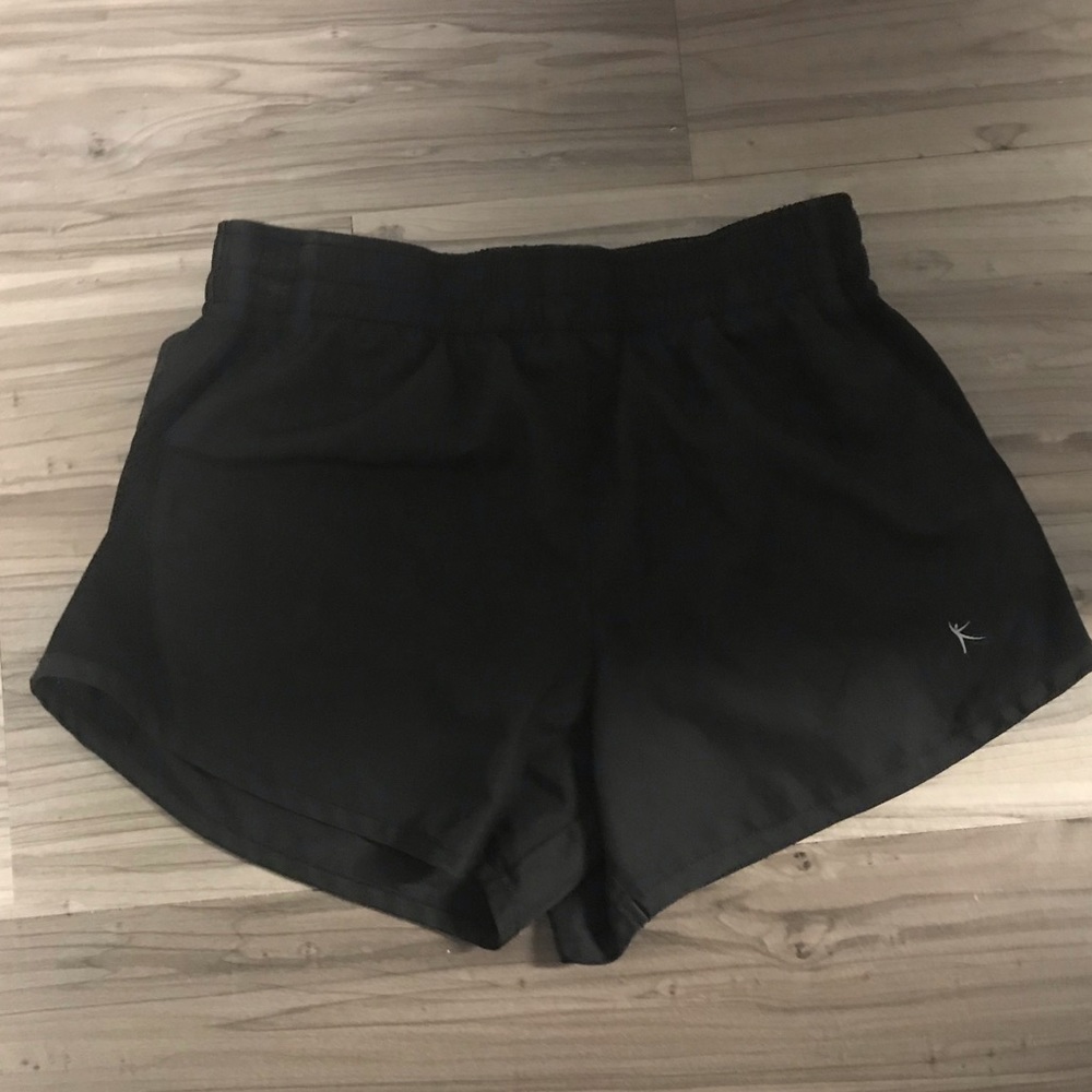 Girls black athletic/running shorts